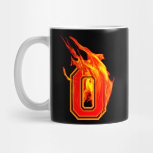 Burning Hot Sports Letter 0 Mug